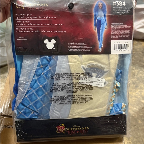 Disney XL (14-16) Child Descendants Blue Costume Party City NEW - Picture 2 of 2